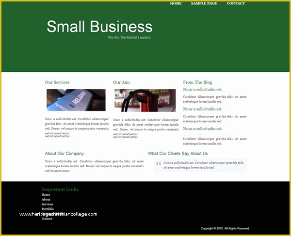 Free Small Business Website Templates Of 100 Best Free HTML Css Website Templates 2013 Edition