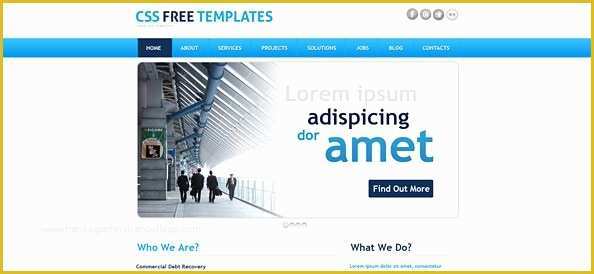 Free Small Business Website Templates Of Business Website Css Template In Blue Color Style