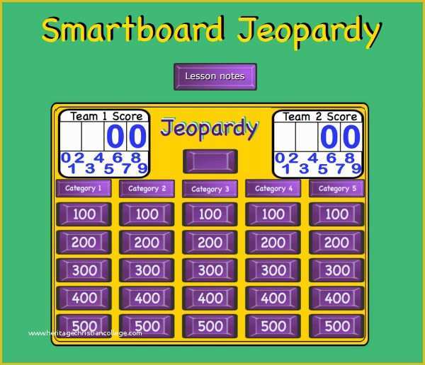 Free Smartboard Game Templates Of 7 Jeopardy Samples