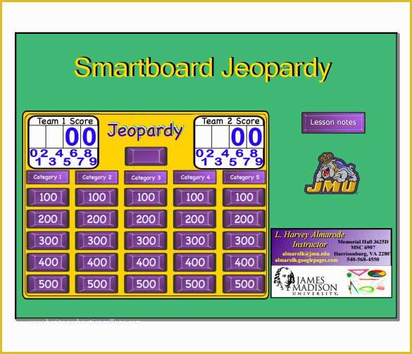 Free Smartboard Game Templates Of 7 Smart Board Jeopardy Samples