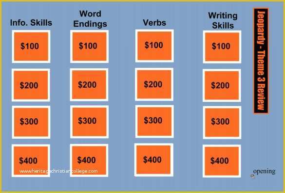 Free Smartboard Game Templates Of 7 Smart Board Jeopardy Samples