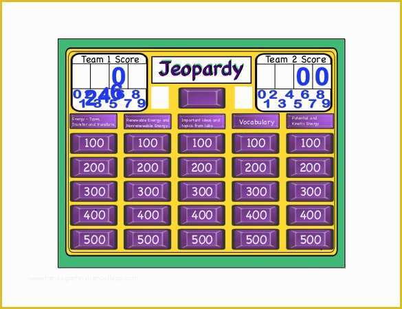 Free Smartboard Game Templates Of 8 Free Jeopardy Templates Free Sample Example format