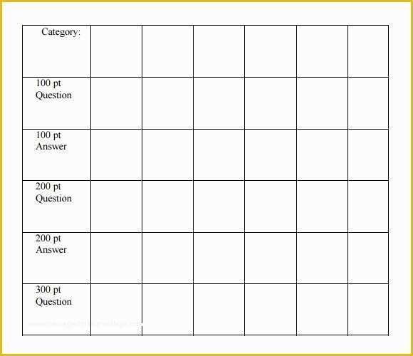 Free Smartboard Game Templates Of Blank Jeopardy Template 9 Download Documents In Pdf Ppt