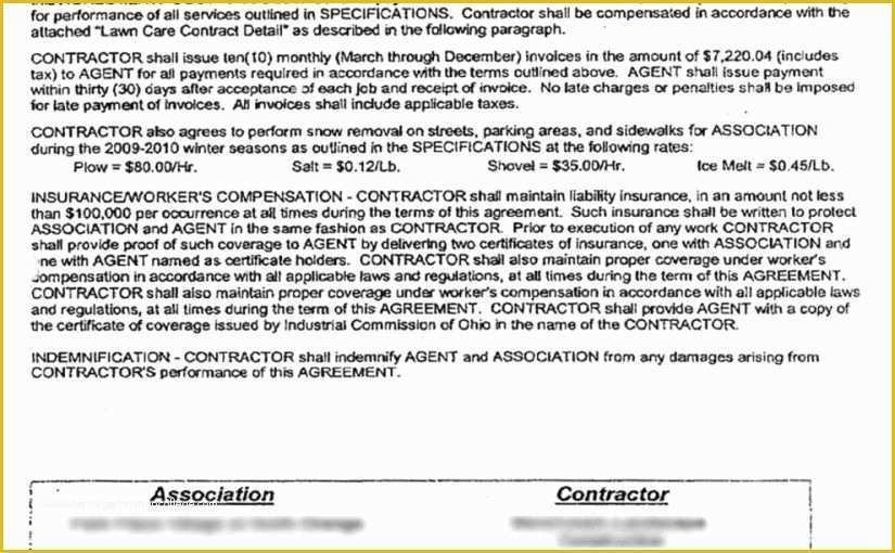 Free Snow Plowing Contracts Templates Of Download Free Snow Removal Contract Templates – Free