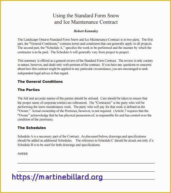 Free Snow Plowing Contracts Templates Of Snow Plowing Contract Template
