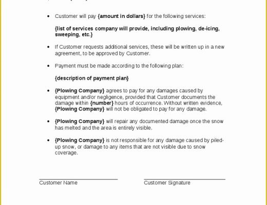 Free Snow Plowing Contracts Templates Of Snow Removal Contracts Template – Emmamcintyrephotography