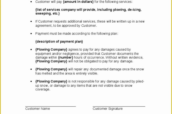 Free Snow Plowing Contracts Templates Of Snow Removal Contracts Template – Emmamcintyrephotography