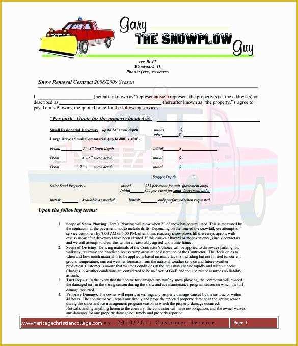 Free Snow Plowing Contracts Templates Of Snow Removal Template Snow Shoveling Flyer Template Free