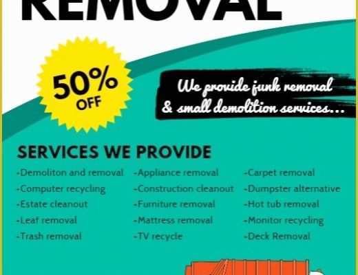 Free Snow Plowing Flyer Template Of Copy Of Junk Removal Flyer