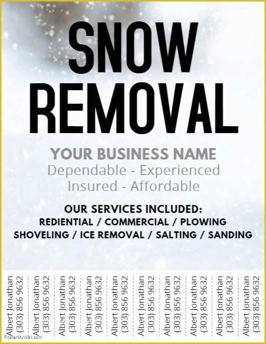 Free Snow Plowing Flyer Template Of Copy Of Snow Removal Flyer