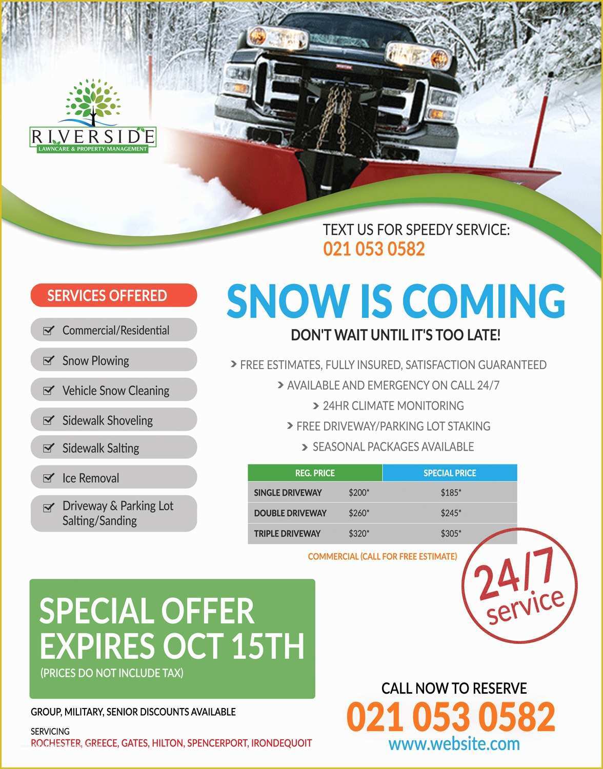 Free Snow Plowing Flyer Template Of Professional Modern Business Flyer Design for A Pany