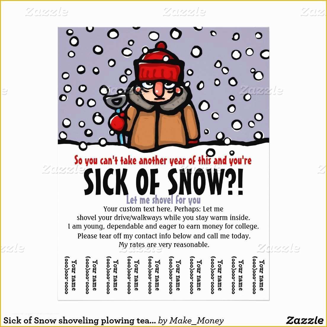 Free Snow Plowing Flyer Template Of Sick Of Snow Shoveling Plowing Tear Sheet Flyer