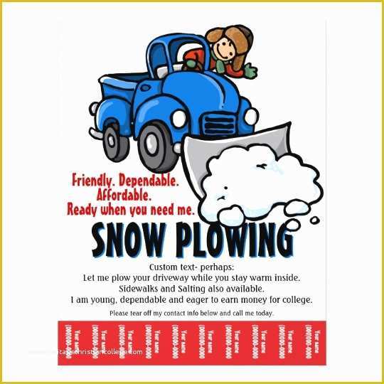 Free Snow Plowing Flyer Template Of Snow Plowing Service Snow Removal Business Flyer