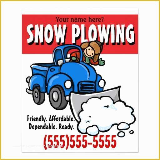 Free Snow Plowing Flyer Template Of Snow Plowing Snow Removal Business Service Flyer