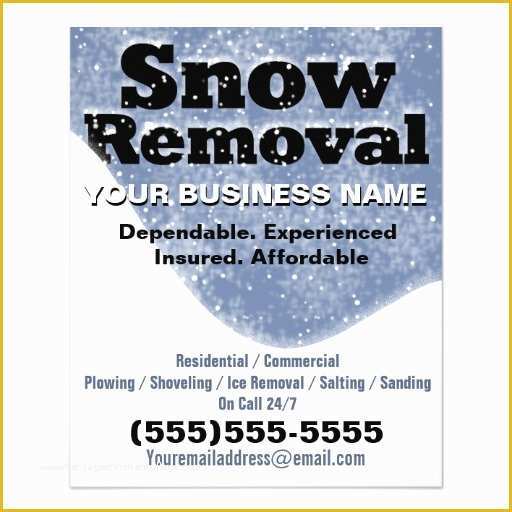 Free Snow Plowing Flyer Template Of Snow Removal Winter Plowing Template Flyer