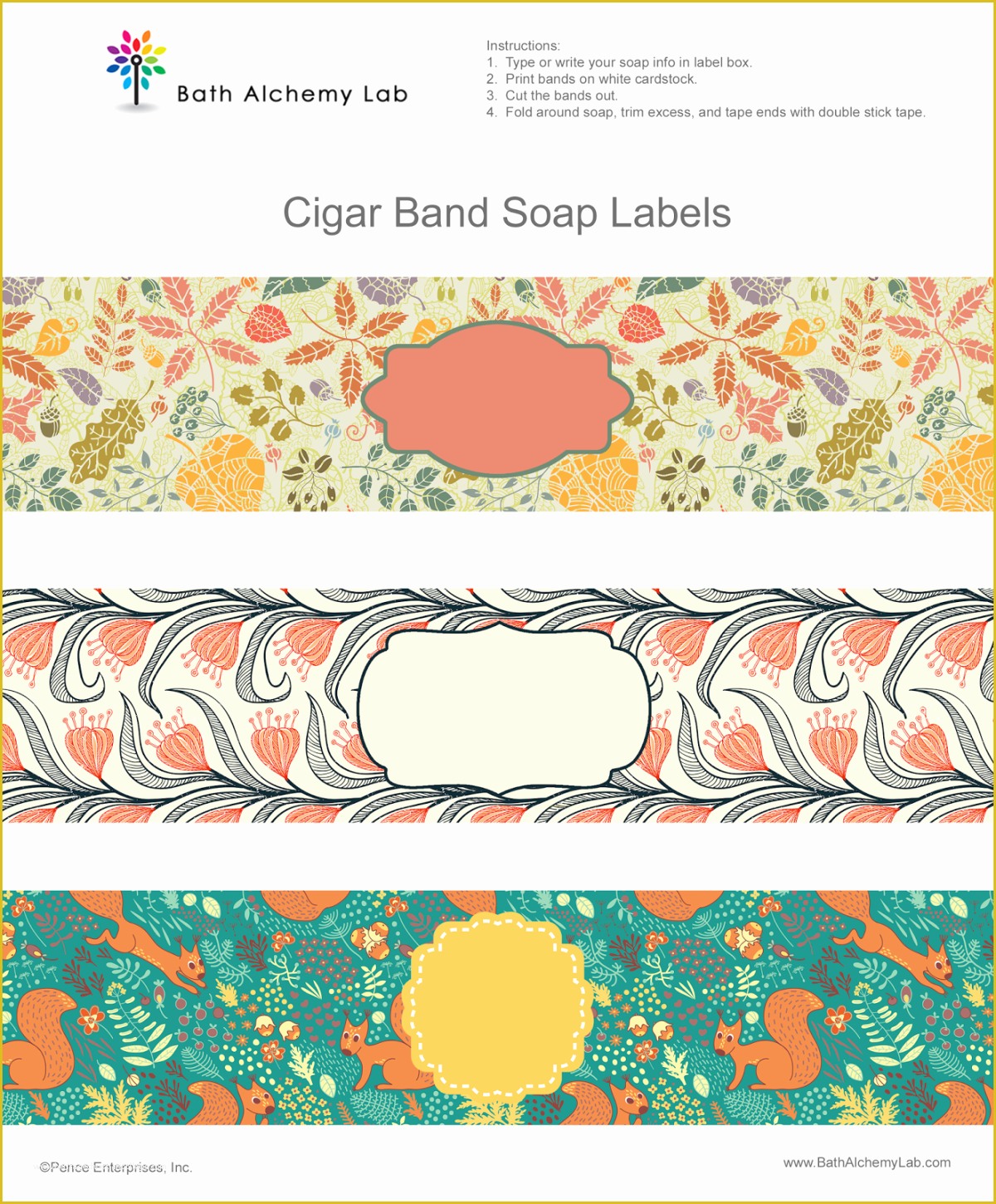 Free soap Label Templates Of Free soap Cigar Band Label Wrappers Fall Designs