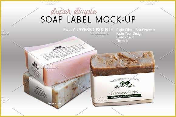 Free soap Label Templates Of soap Label Mock Up Horizontal Templates Creative Market