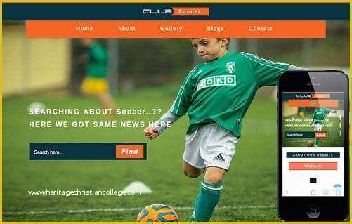 Free soccer Team Photo Templates Of 20 Free HTML Css Sports Website Templates