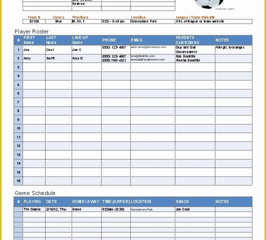 Free soccer Team Photo Templates Of soccer Roster Template for Excel