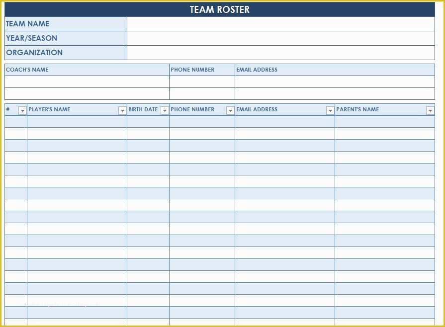 Free soccer Team Photo Templates Of soccer Roster Template