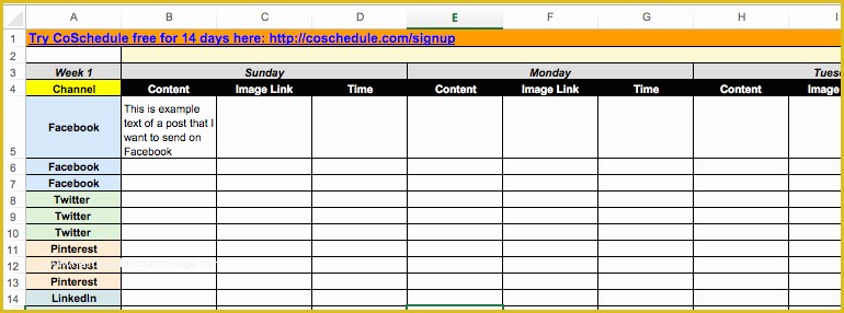 Free social Media Calendar Template Of 2018 social Media Content Calendar How to Easily Plan