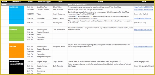 Free social Media Calendar Template Of 7 social Media Templates to Save You Hours Of Work