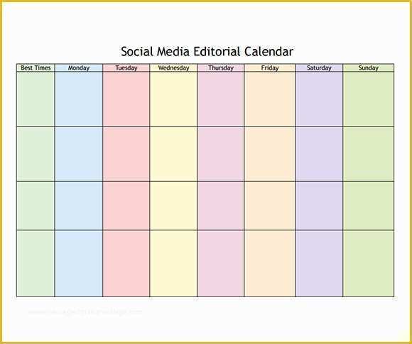 Free social Media Calendar Template Of 8 Sample social Media Calendar Templates to Download