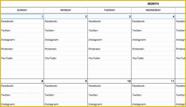 Free social Media Calendar Template Of How to Create A social Media Calendar A Template for