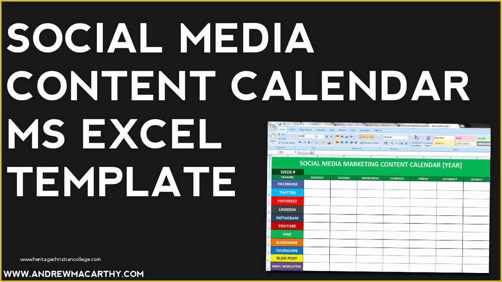 Free social Media Calendar Template Of social Media Content Calendar Template Excel