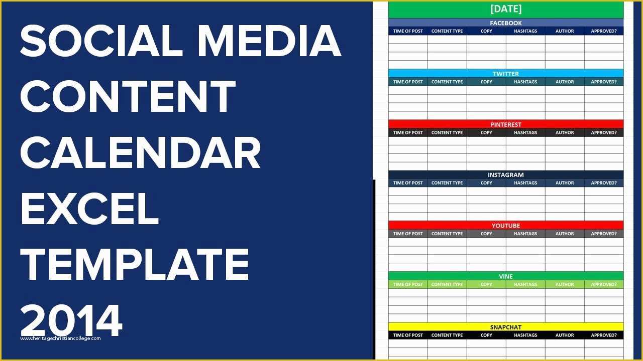 Free social Media Calendar Template Of social Media Editorial Calendar Excel Template