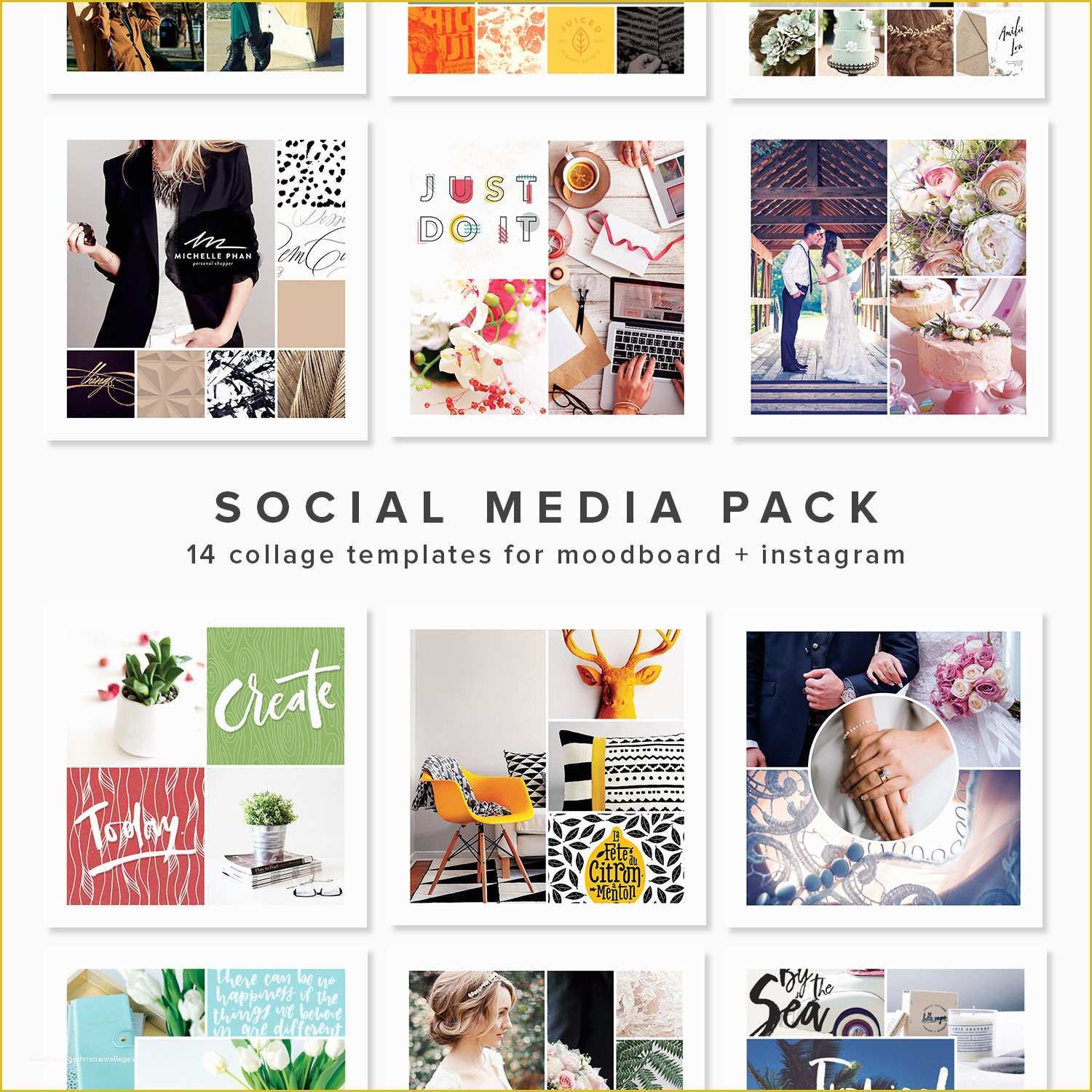 Free social Media Graphic Templates Of 14 Square Collage Templates Moodboard Template