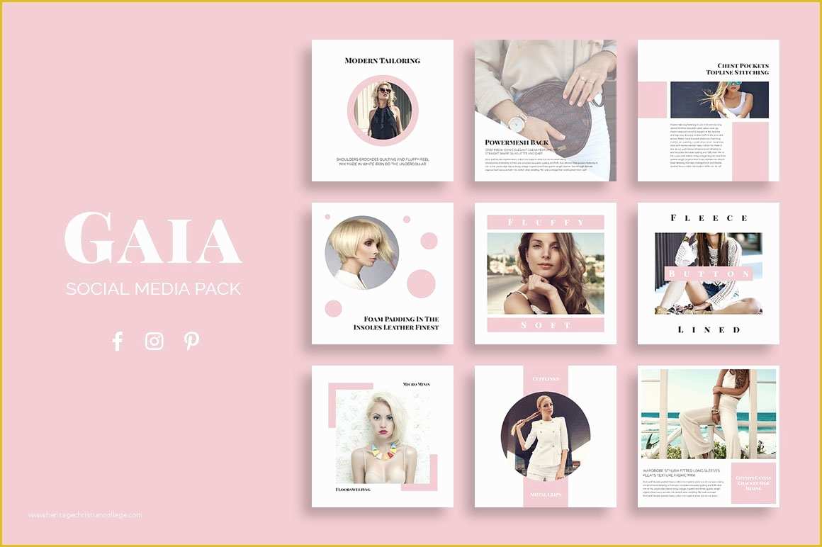 Free social Media Graphic Templates Of Gaia social Media Pack Instagram Templates Creative Market