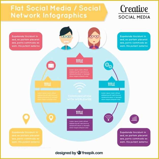 Free social Media Graphic Templates Of Infographic Template Of social Media Vector