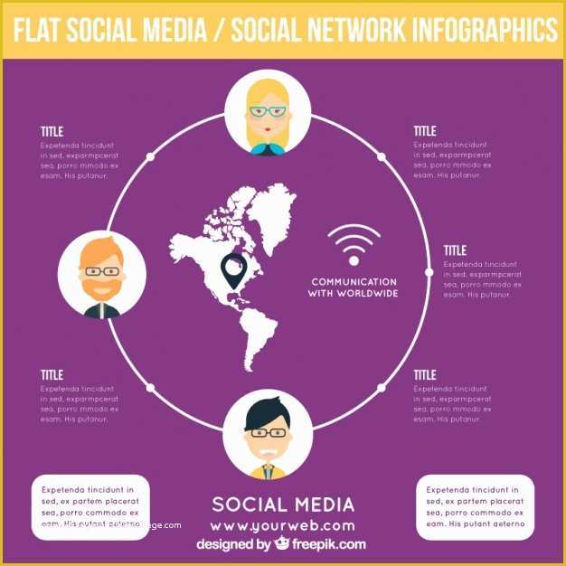 Free social Media Graphic Templates Of Puter Graphics Template Of social Media In Flat Design