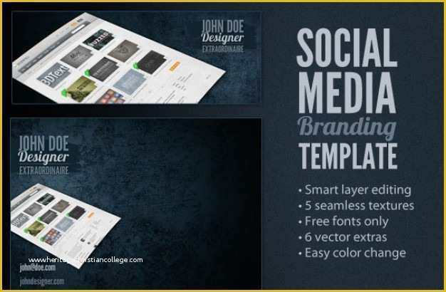 Free social Media Graphic Templates Of social Media Branding Template Psd File