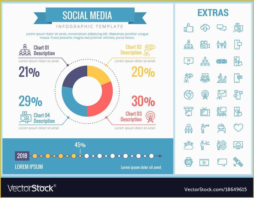 Free social Media Graphic Templates Of social Media Infographic Template Elements Icons Vector Image