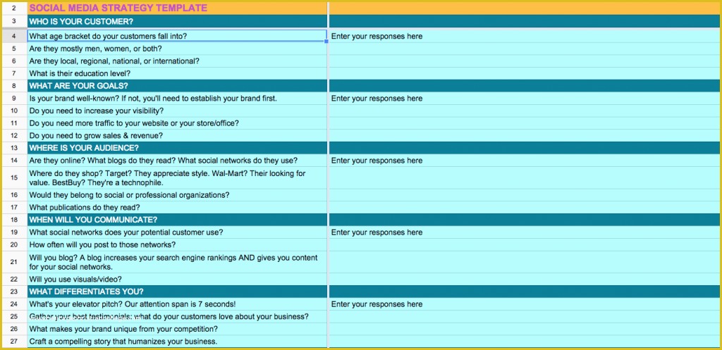 Free social Media Marketing Plan Template Of Get Your Free social Media Strategy Template & Spreadsheet