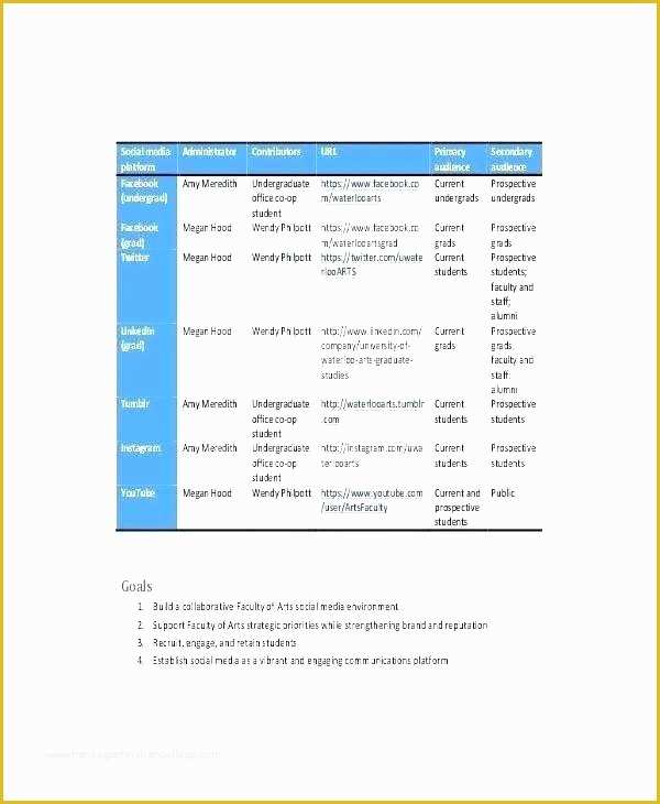 Free social Media Marketing Plan Template Of Media Marketing Plan Template Free Resume Templates for
