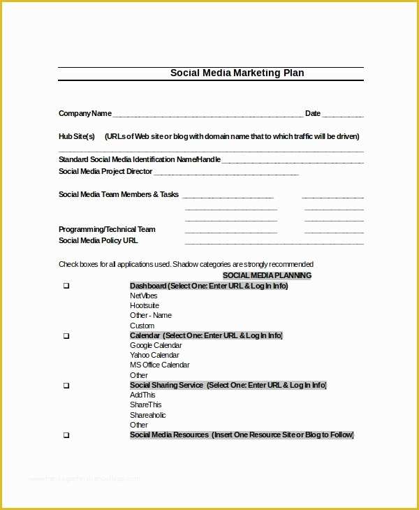 Free social Media Marketing Plan Template Of Plan Template 18 Free Word Pdf Psd Indesign format