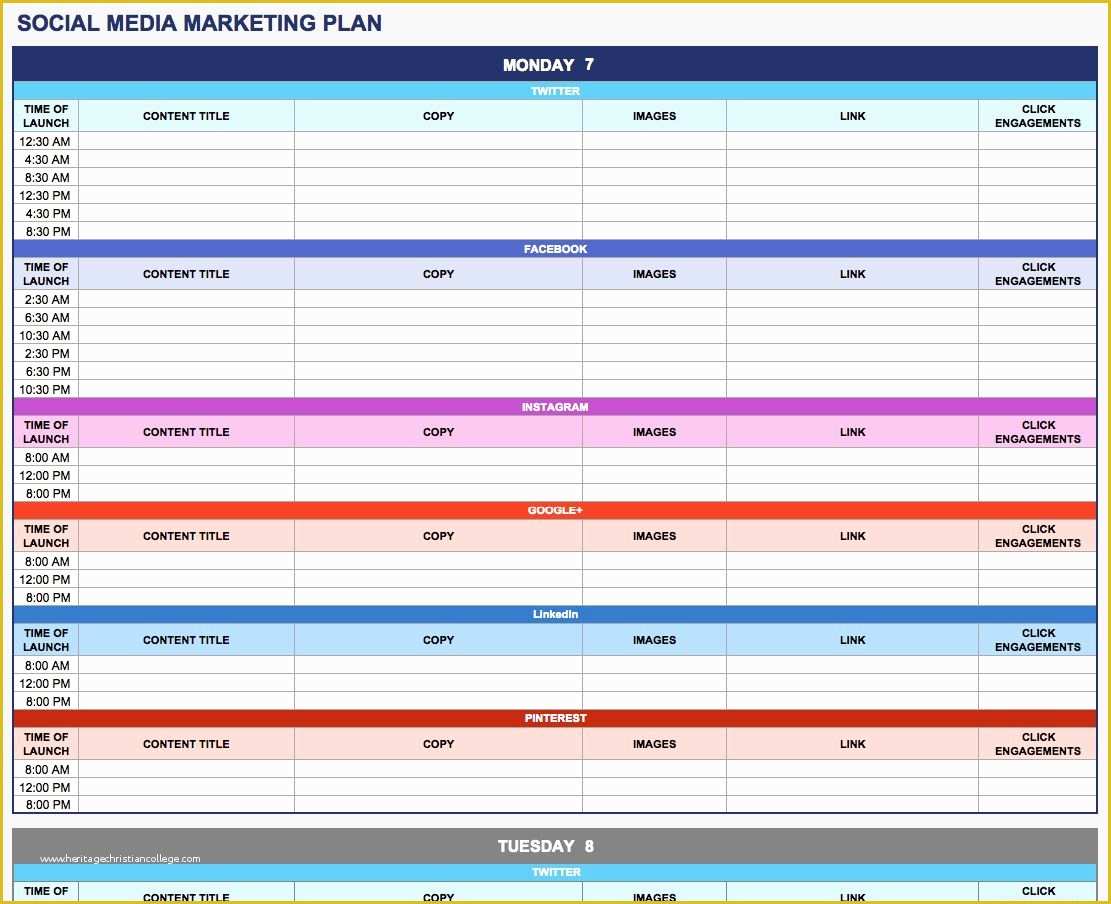 Free social Media Marketing Plan Template Of social Media Marketing Plan