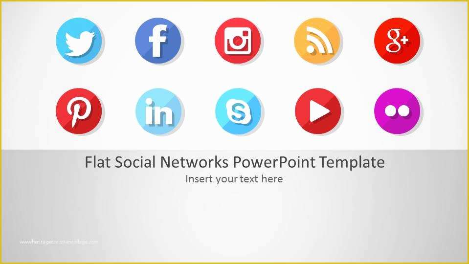 Free social Media Presentation Template Of Flat social Networks Powerpoint Template Slidemodel