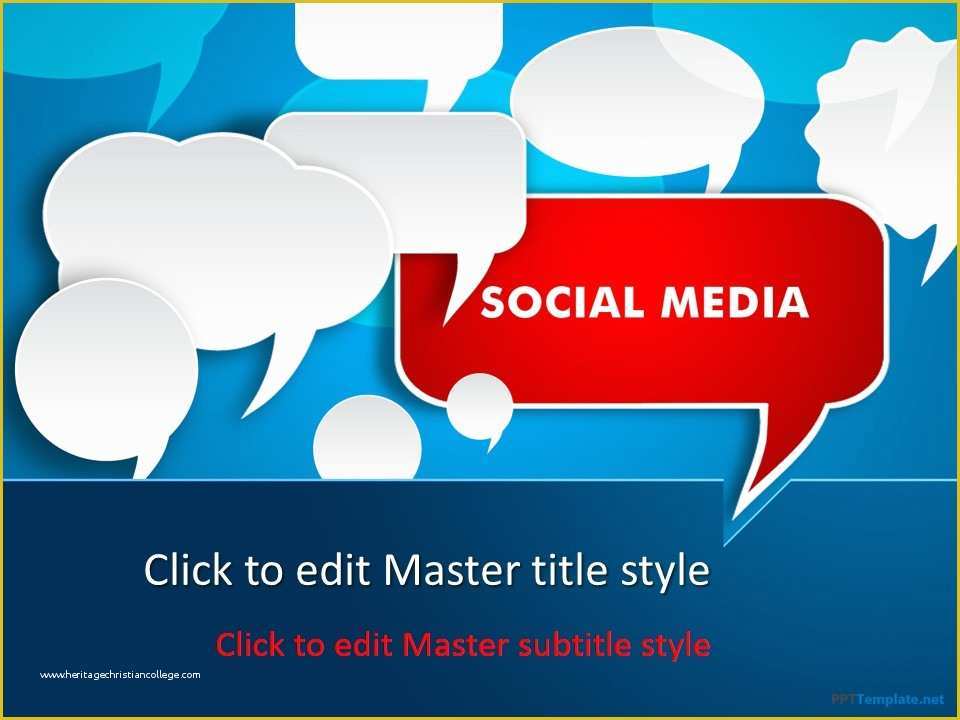 Free social Media Presentation Template Of Free social Media Discussion Ppt Template