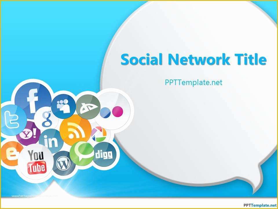 Free social Media Presentation Template Of Free social Media Ppt Template