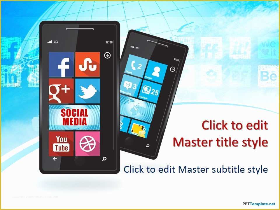 Free social Media Presentation Template Of Free social Media Windows Phone Ppt Template