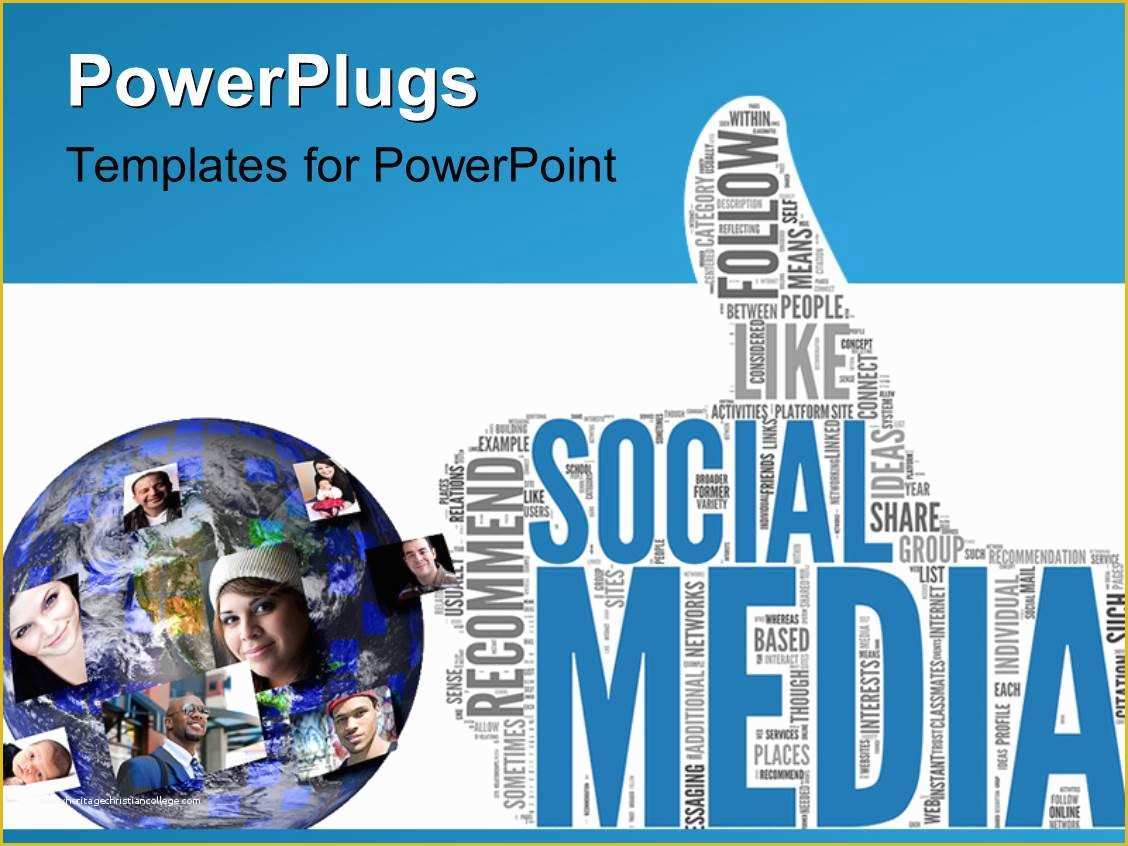 Free social Media Presentation Template Of Powerpoint Template social Media Concept In Tag Cloud Of