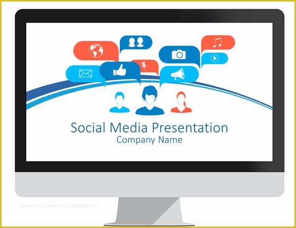 Free social Media Presentation Template Of social Media Concept Powerpoint Template