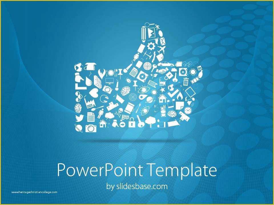 Free social Media Presentation Template Of social Media Like button Powerpoint Template