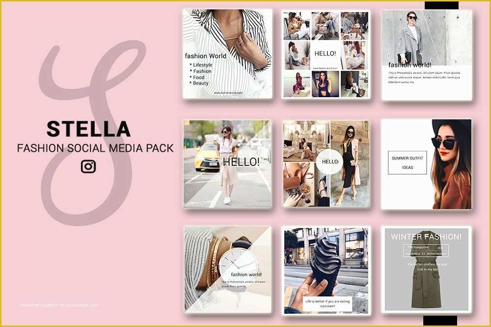 Free social Media Video Template Of Fashion social Media Pack social Media Bundle 20 Square