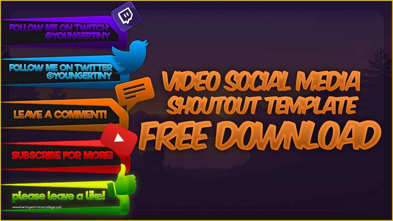Free social Media Video Template Of [free] social Media Shoutout Video Sidebar Template