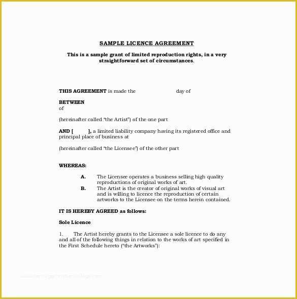 Free software License Agreement Template Of 35 License Agreement Templates Free Word Pdf format